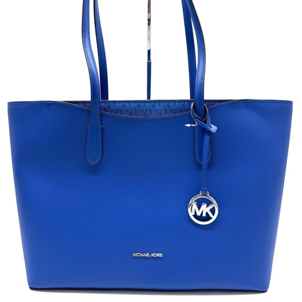 Michael Kors Arden Large Leather Tote Bag Galaxy Blue
